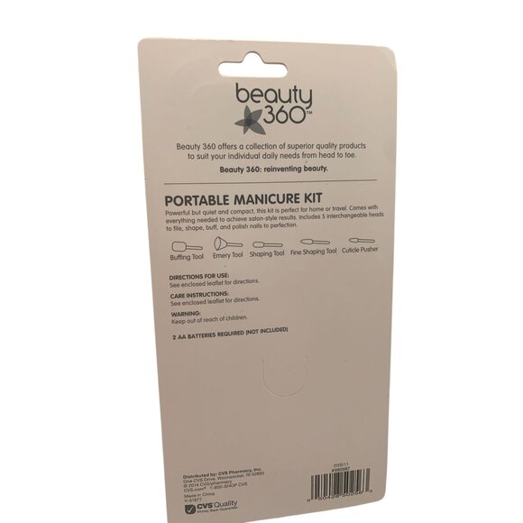 Beauty 360 Portable Manicure Kit With Attachments For Shaping Filing & Polishing - Picture 2 of 2